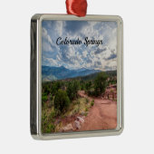 Colorado Pikes Peak Evening Hike Square Ornament (Rechts)