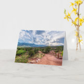 Colorado Pikes Peak Evening Hike Wenskaart Kaart (Gele Bloem)