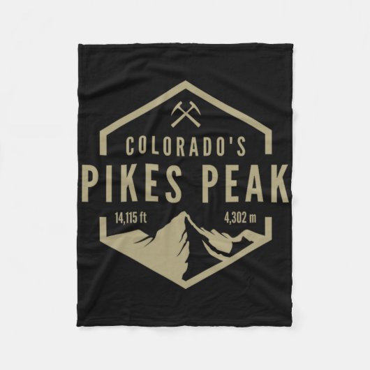 Colorado Pikes Peak Fleece Deken (Voorkant)