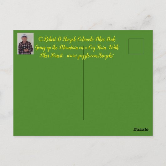 Colorado Pikes Peak POST KAART (Achterkant)