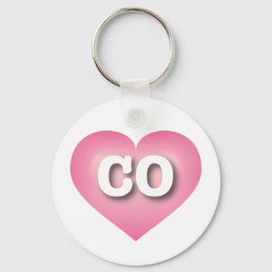 Colorado Pink Fade Heart - Ik hou van CO Sleutelhanger