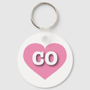 Colorado Pink Heart - Ik hou van CO Sleutelhanger