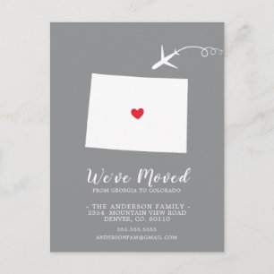 COLORADO Post Card (Verplaatsende Aankondiging) Aankondigingskaart