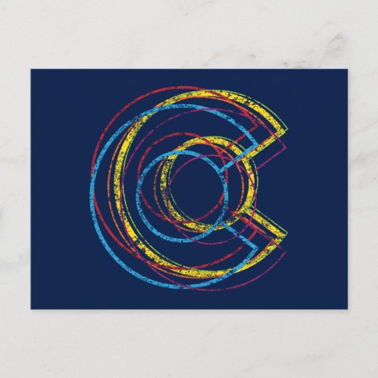 colorado pride blur briefkaart (Voorkant)