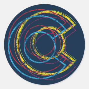colorado pride blur ronde sticker