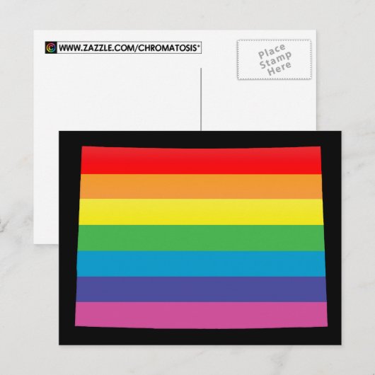 Colorado Pride. Gestreept. Briefkaart (Voorkant / Achterkant)