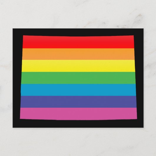 Colorado Pride. Gestreept. Briefkaart (Voorkant)