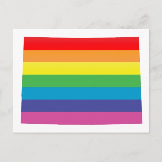 Colorado Pride. Gestreept. Briefkaart (Voorkant)