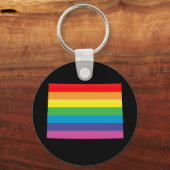 Colorado Pride. Gestreept. Sleutelhanger (Voorkant)