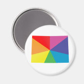 Colorado Pride, schuin. Magneet (Voorkant / Achterkant)