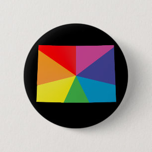 Colorado Pride, schuin. Ronde Button 5,7 Cm