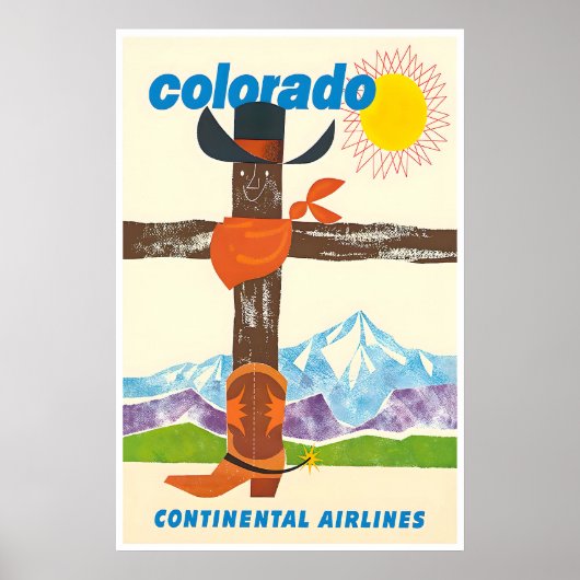 Colorado Print Westerse Kunst Cowboy Poster (Voorkant)