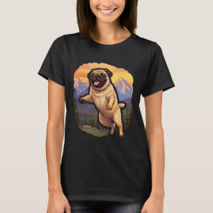 Colorado Pug Leuke Cartoon Pug Dog In De Bergen T-shirt