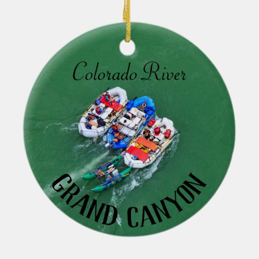 Colorado Rafting Keramisch Ornament (Achterkant)