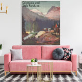 Colorado Railroad Promotion Poster Canvas Afdruk (Insitu (Woonkamer))