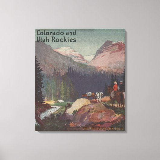 Colorado Railroad Promotion Poster Canvas Afdruk (Voorkant)