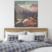 Colorado Railroad Promotion Poster Canvas Afdruk (Insitu (Slaapkamer))
