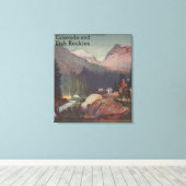 Colorado Railroad Promotion Poster Canvas Afdruk (Insitu (Houten vloer))