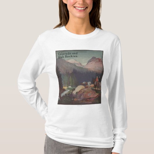 Colorado Railroad Promotion Poster T-shirt (Voorkant)