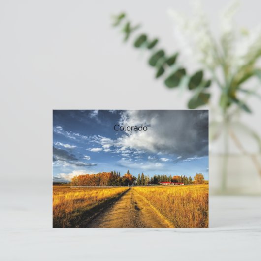 Colorado ranch in de herfst briefkaart (Staand voorkant)