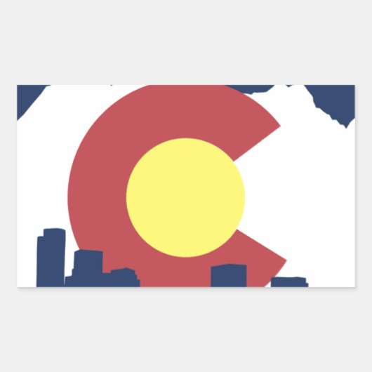 Colorado Rechthoekige Sticker (Voorkant)