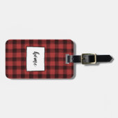 Colorado | Red & Black Buffalo Plaid Home State Bagagelabel (Voorkant horizontaal)