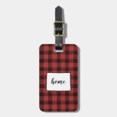 Colorado | Red & Black Buffalo Plaid Home State Bagagelabel (Voorkant verticaal)