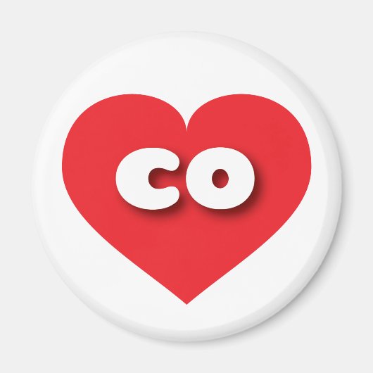 Colorado red hart - Ik hou van co Magneet (Voorkant)