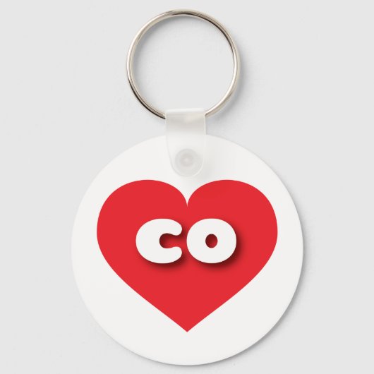 Colorado red hart - Ik hou van co Sleutelhanger (Voorkant)