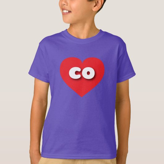 Colorado red hart - Ik hou van co T-shirt (Voorkant)