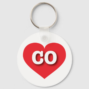 Colorado Red Heart - Ik hou van CO Sleutelhanger