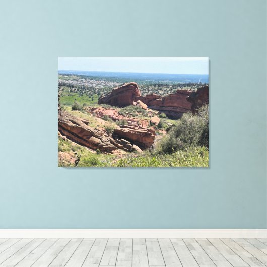Colorado Red Rocks Canvas Afdruk (Insitu (Houten vloer))