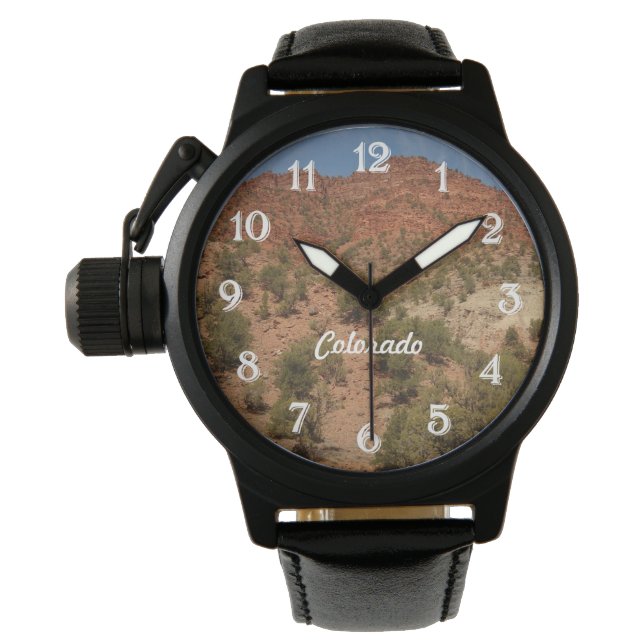 Colorado Red Rocks Landschap Horloge (Voorkant)
