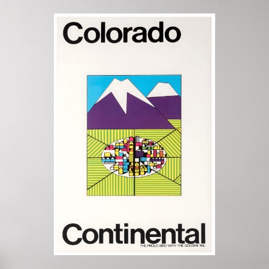 Colorado Reisposter Continental Airlines Kunst Poster (Voorkant)