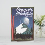 Colorado reisposter Copper Mountain Briefpapier (Staand voorkant)