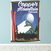 Colorado-reisposter Copper Mountain Canvas Afdruk (Insitu (Houten vloer))
