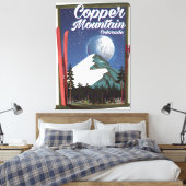 Colorado-reisposter Copper Mountain Canvas Afdruk (Insitu (Slaapkamer))
