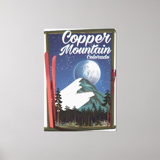 Colorado-reisposter Copper Mountain Canvas Afdruk (Voorkant)