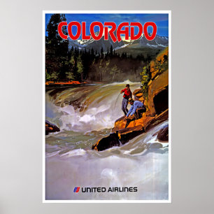 Colorado Reisposter Vissen Kunst Retro Prin Poster