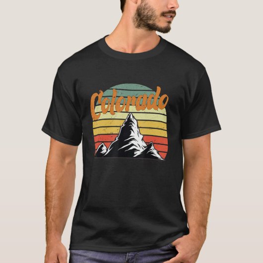 Colorado  Retro 4 juli bergen T-shirt (Voorkant)