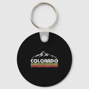 Colorado Retro Mountain Bike Skiing Sleutelhanger