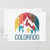 Colorado Retro-ontwerp Briefkaart (Voorkant / Achterkant)