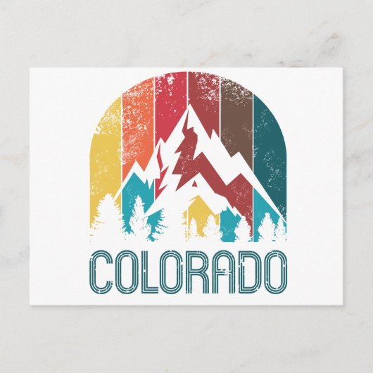 Colorado Retro-ontwerp Briefkaart (Voorkant)