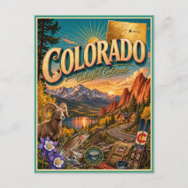 Colorado Retro Reis Souvenir Prentbriefkaart Briefkaart