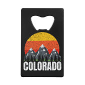 Colorado Retro Sunset Creditkaart Flessenopener (Voorkant)