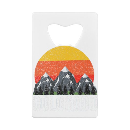 Colorado Retro Sunset Creditkaart Flessenopener (Achterkant)