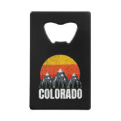 Colorado Retro Sunset Creditkaart Flessenopener (Voorkant)