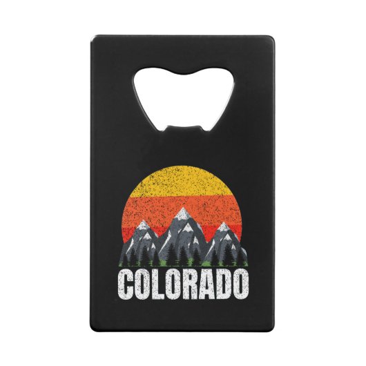 Colorado Retro Sunset Creditkaart Flessenopener (Achterkant)