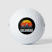 Colorado Retro Sunset Golfballen (Voorkant)