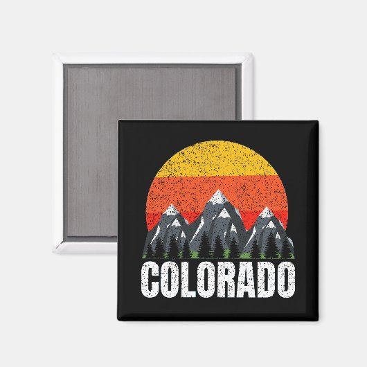 Colorado Retro Sunset Magneet (Voorkant / Achterkant)